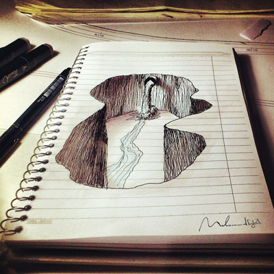 Illusion - book drawing