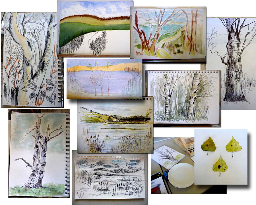Artists' Sketches - Pen, Ink and wash