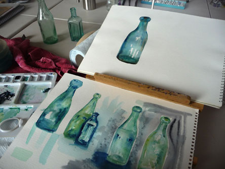 Lorraine - Bottles Watercolour